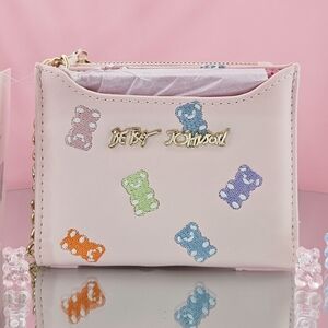 Betsey Johnson Wallet Gummy Bear Wallet w/ Card Case Chain Detail Candy Preppy